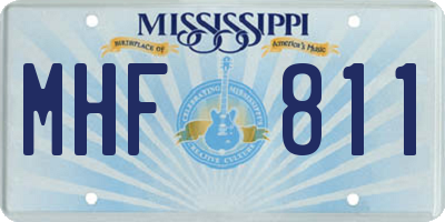 MS license plate MHF811