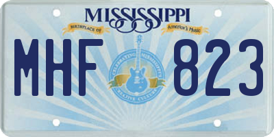 MS license plate MHF823