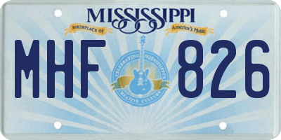 MS license plate MHF826