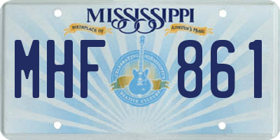 MS license plate MHF861