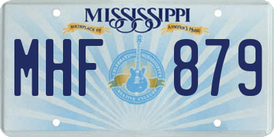 MS license plate MHF879