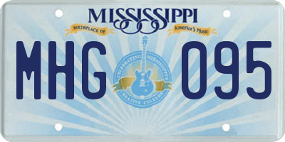 MS license plate MHG095