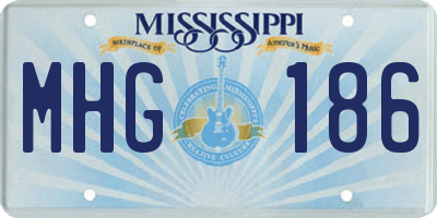 MS license plate MHG186