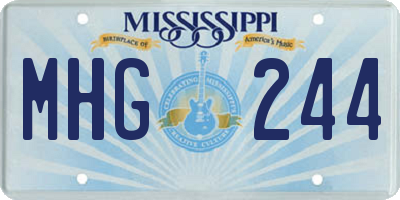 MS license plate MHG244
