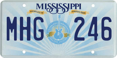 MS license plate MHG246