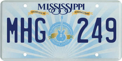 MS license plate MHG249