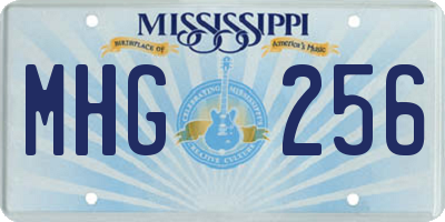 MS license plate MHG256