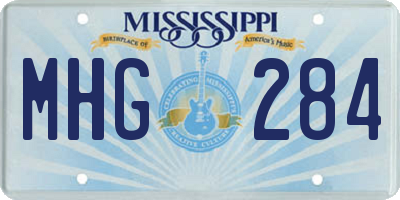 MS license plate MHG284
