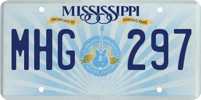 MS license plate MHG297