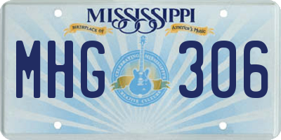 MS license plate MHG306