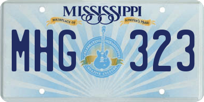 MS license plate MHG323