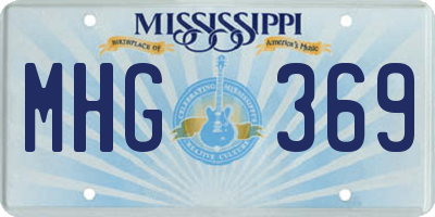 MS license plate MHG369