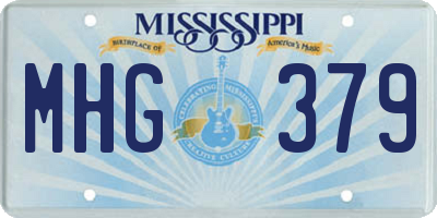 MS license plate MHG379