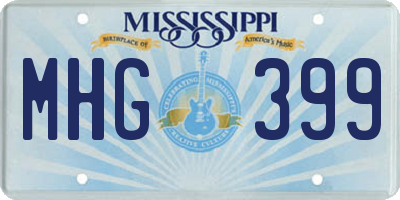 MS license plate MHG399