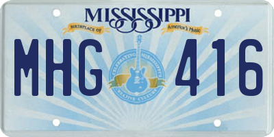 MS license plate MHG416