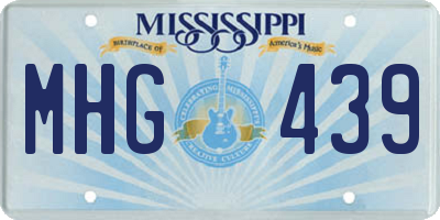 MS license plate MHG439