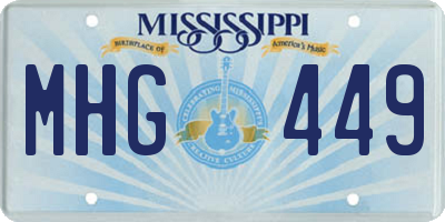 MS license plate MHG449