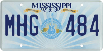 MS license plate MHG484
