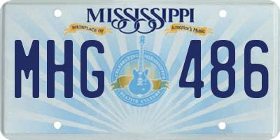 MS license plate MHG486