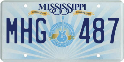 MS license plate MHG487
