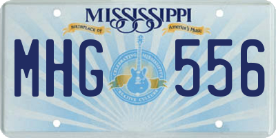 MS license plate MHG556