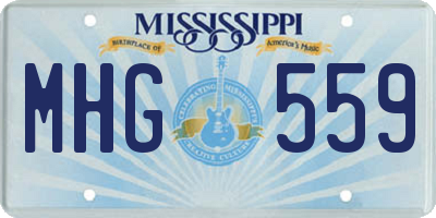 MS license plate MHG559