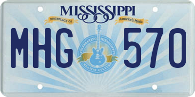MS license plate MHG570