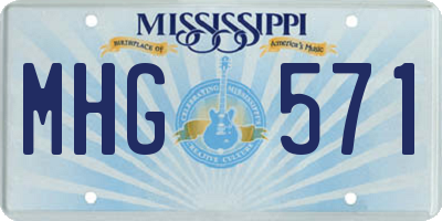 MS license plate MHG571