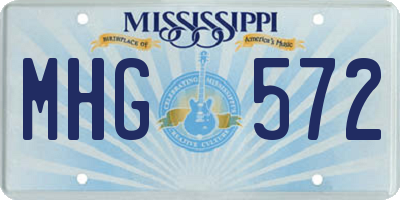 MS license plate MHG572