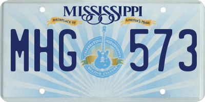 MS license plate MHG573