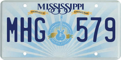 MS license plate MHG579