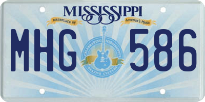 MS license plate MHG586