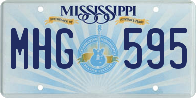 MS license plate MHG595