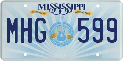 MS license plate MHG599