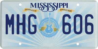 MS license plate MHG606