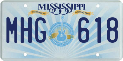 MS license plate MHG618