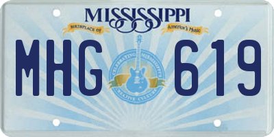 MS license plate MHG619
