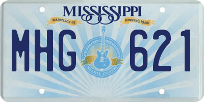 MS license plate MHG621