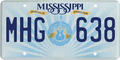 MS license plate MHG638