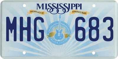MS license plate MHG683