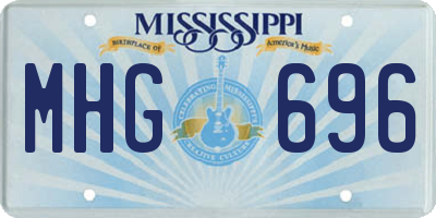 MS license plate MHG696