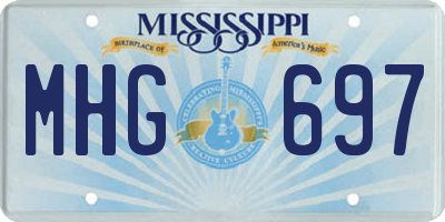 MS license plate MHG697