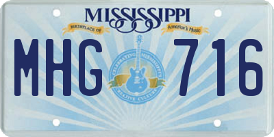 MS license plate MHG716