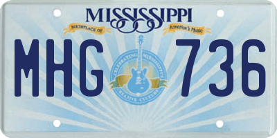 MS license plate MHG736