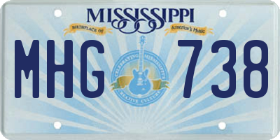 MS license plate MHG738