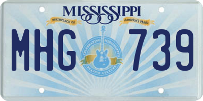 MS license plate MHG739