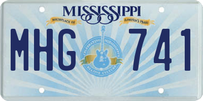 MS license plate MHG741