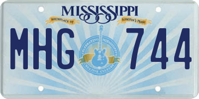 MS license plate MHG744