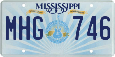 MS license plate MHG746