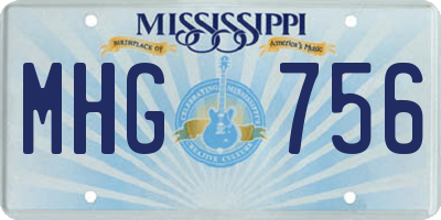 MS license plate MHG756